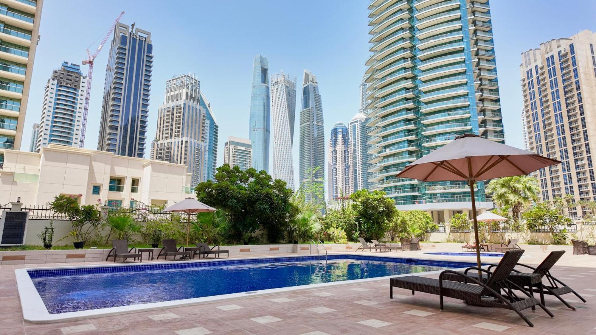 Spacious 2 Bed Apt At Marina High Floor Dubai Esterno foto